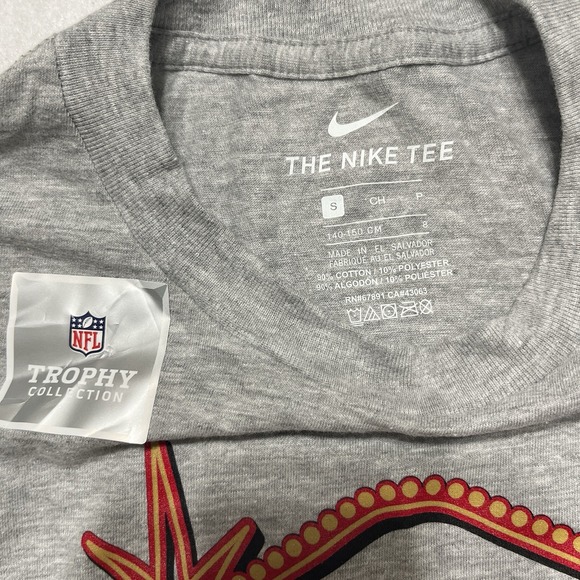 Nike Tee Gray NFL Trophy San Francisco 49ers Super Bowl LVIII Champions Women S - Picture 5 of 7